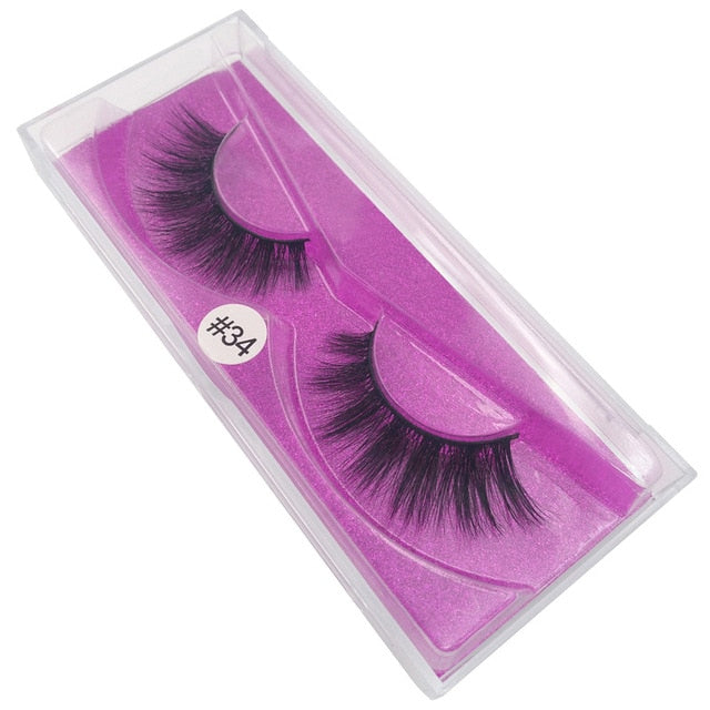 mink lashes natural false