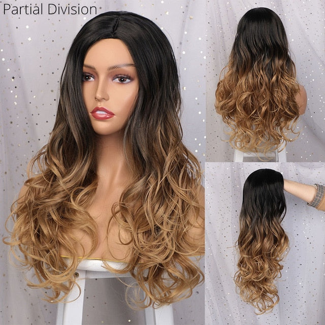 Long Brown Wavy Wig