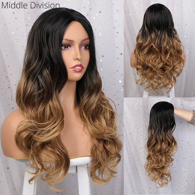 Long Brown Wavy Wig