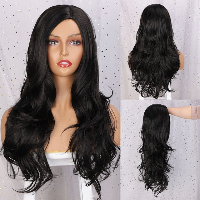 Long Brown Wavy Wig