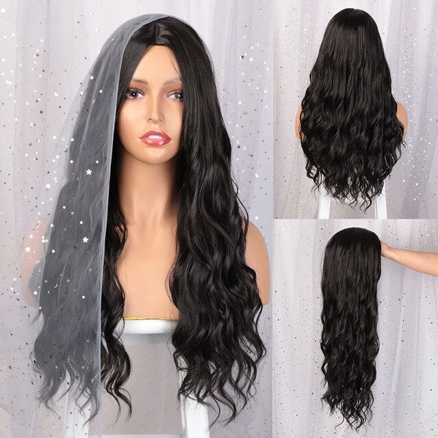 Long Brown Wavy Wig