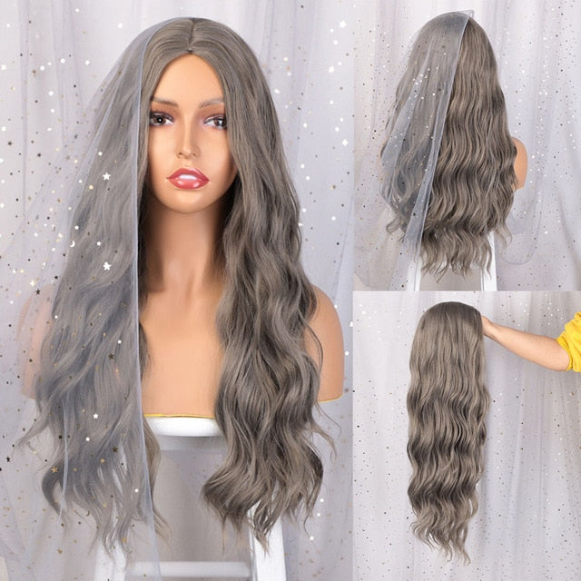 Long Brown Wavy Wig