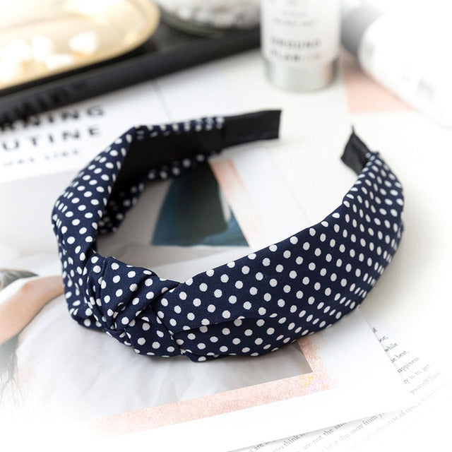 Polka Dot Floral Headband