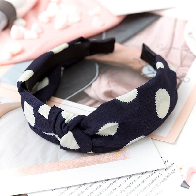 Polka Dot Floral Headband