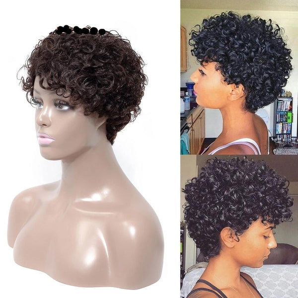 Short Curly Human Hair Wigs