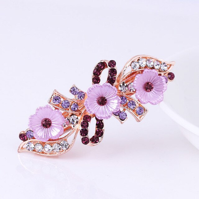 Spring Pearl Rhinestone Hair Clips